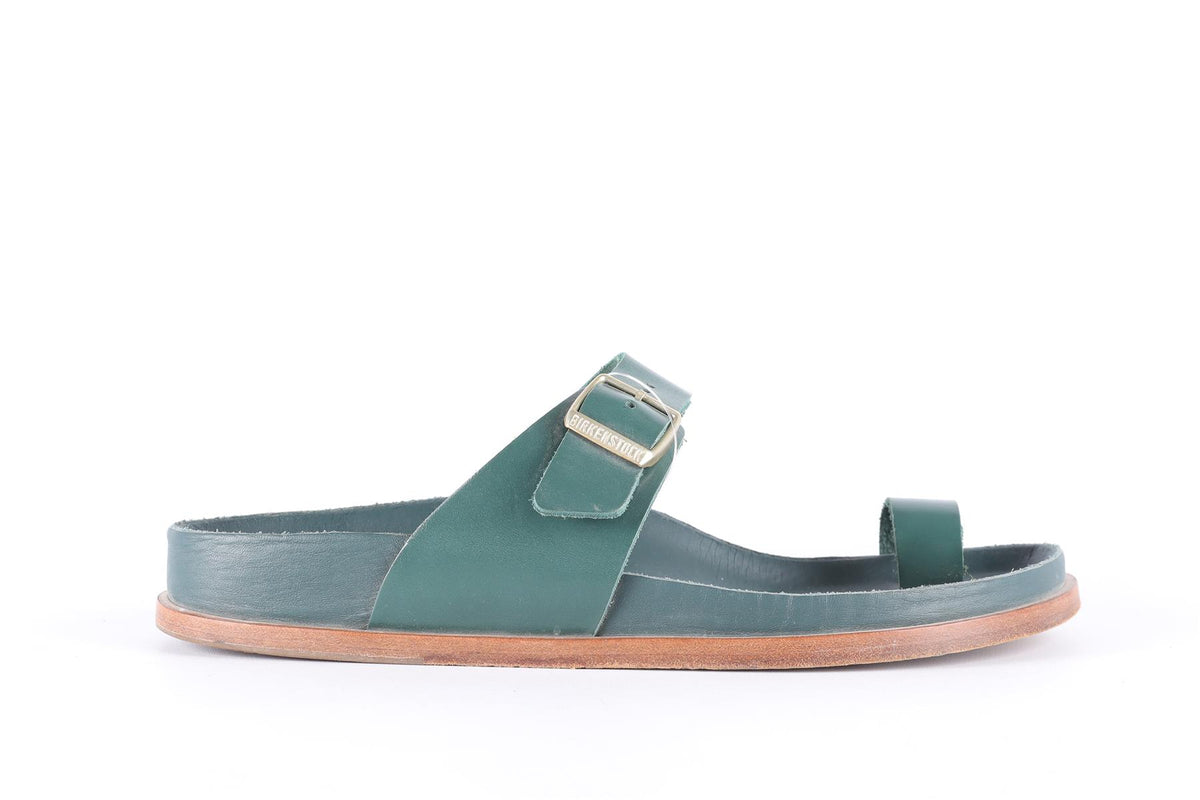 BIRKENSTOCK GREEN LEATHER SANDALS EU 38 UK 5 US 8