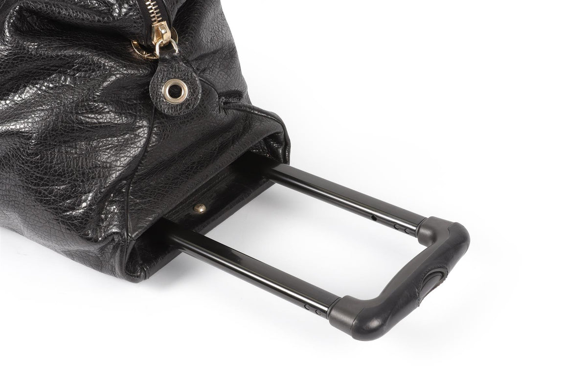 JIMMY CHOO BLACK RAPHAEL LEATHER SUITCASE