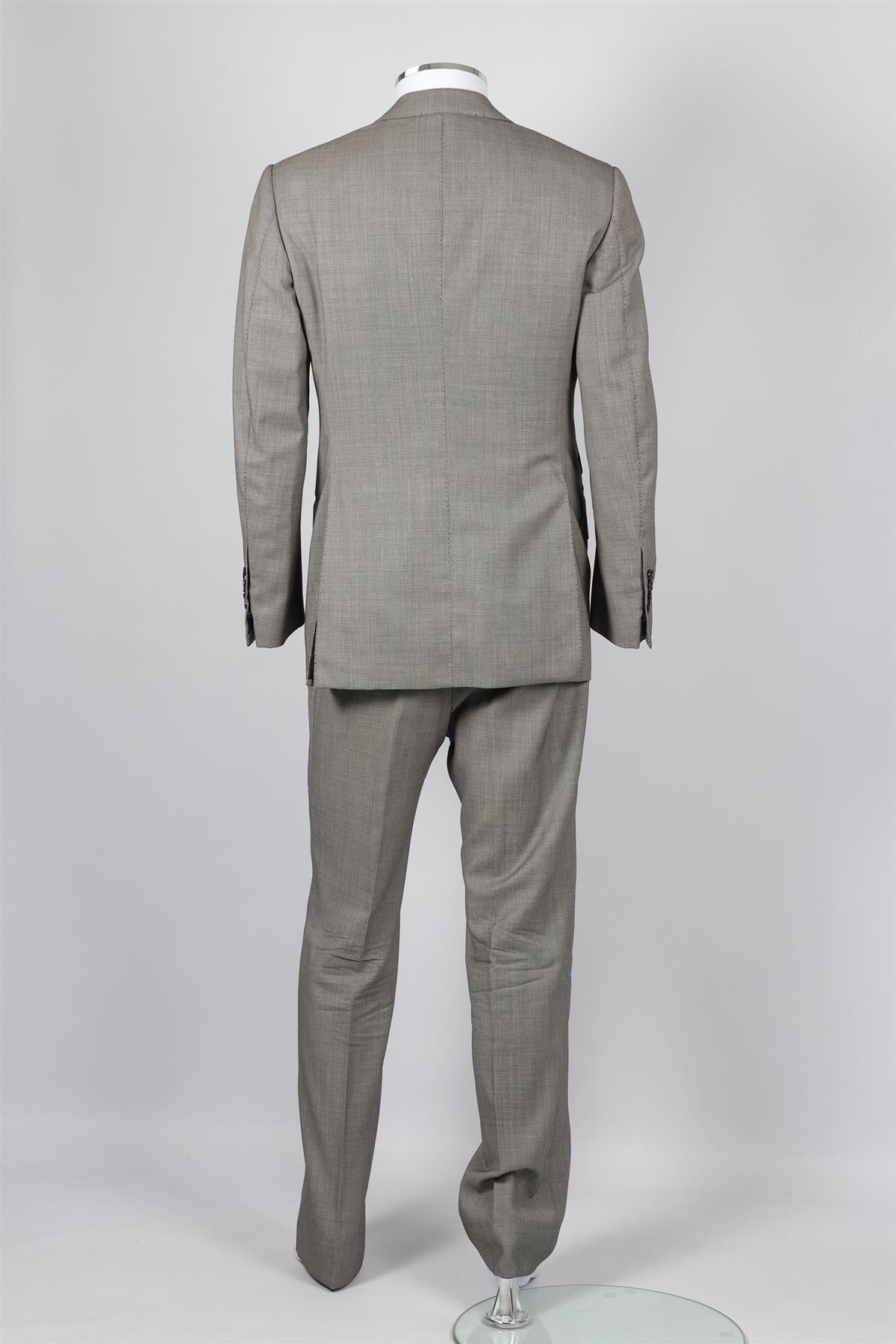 TOM FORD GREY WOOL THREE PIECE SUIT IT 48 UK 38