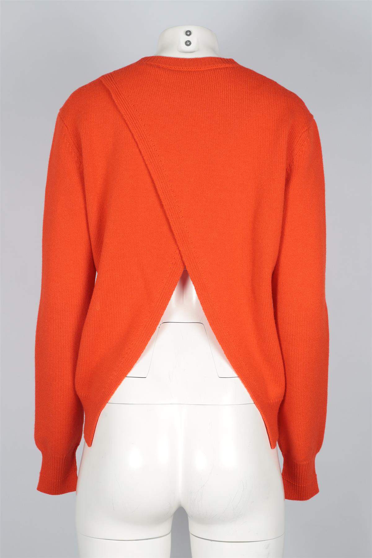 CELINE ORANGE TRIOMPHE CASHMERE SWEATER SMALL
