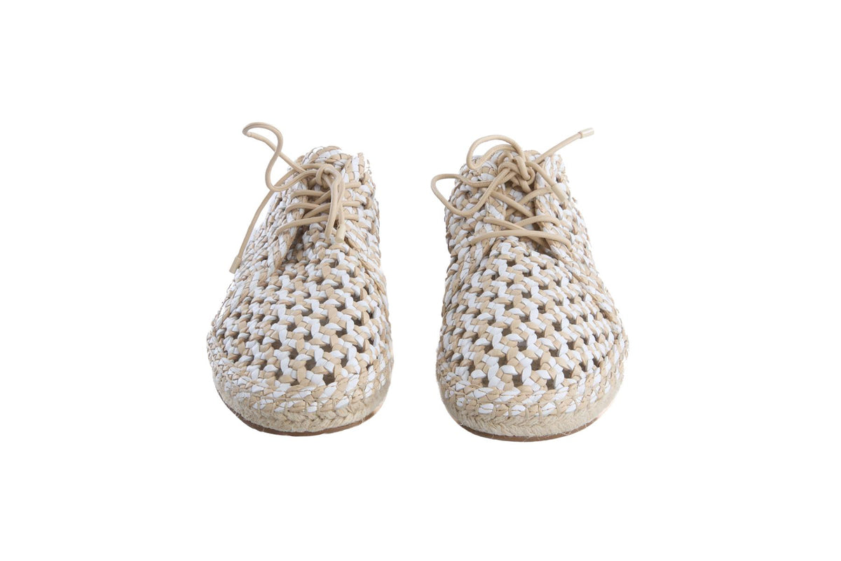 ZIMMERMANN BEIGE LEATHER ESPADRILLES EU 38 UK 5 US 8