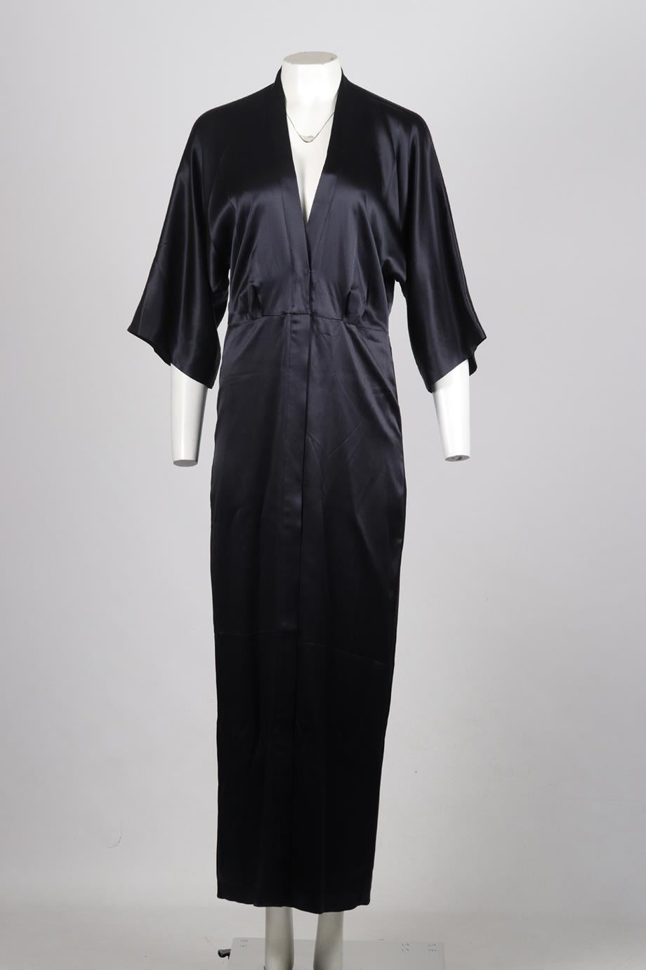 MICHELLE MASON SILK SATIN MAXI DRESS US 0 UK 4