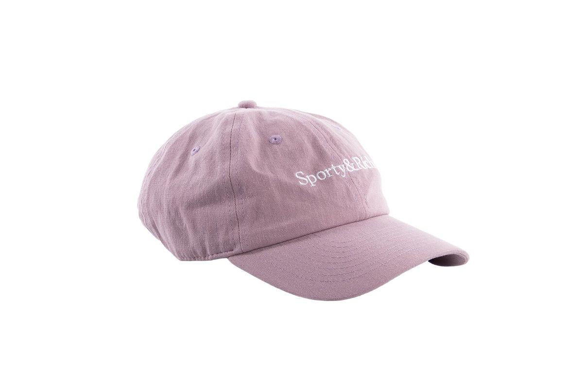 SPORTY & RICH PURPLE COTTON BASEBALL CAP ONE SIZE