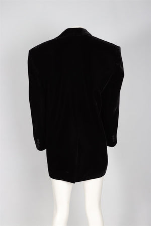 SAINT LAURENT BLACK VELVET BLAZER ONE SIZE