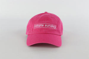 ROTATE BIRGER CHRISTENSEN PINK COTTON BASEBALL CAP ONE SIZE
