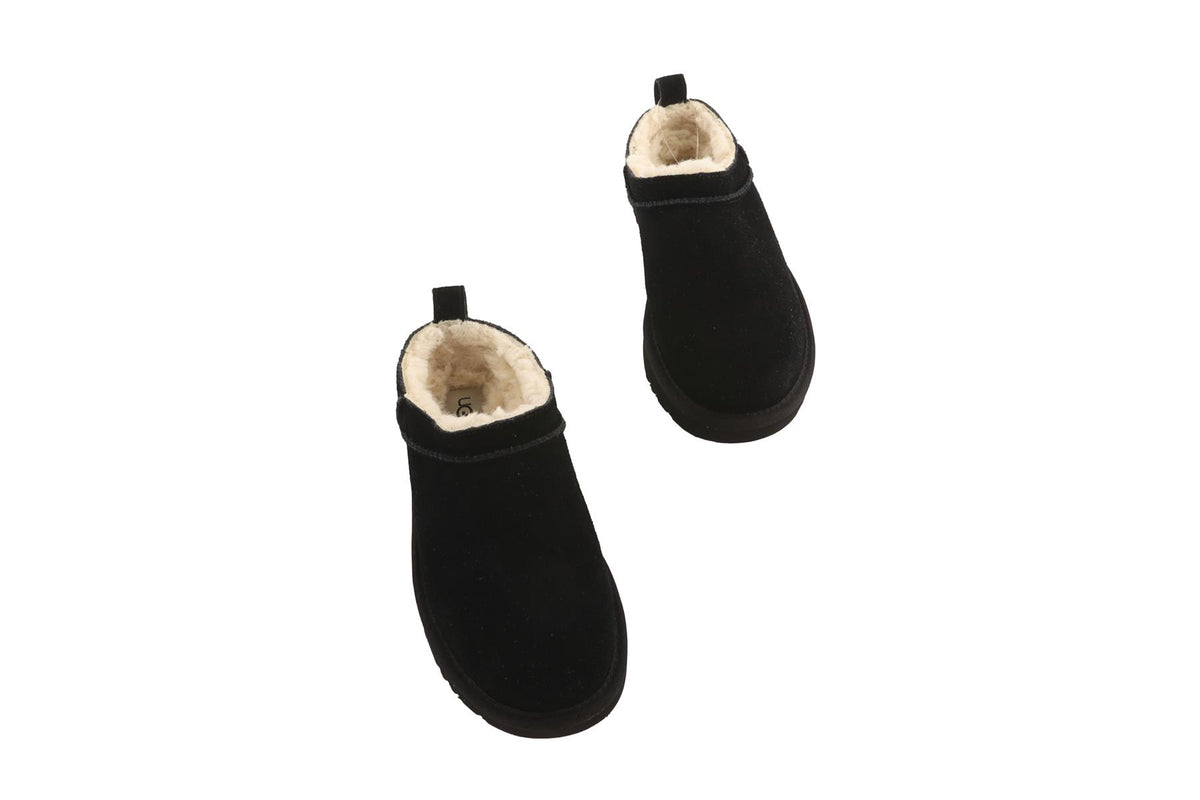 UGG BLACK SUEDE SLIPPERS EU 37 UK 4 US 6