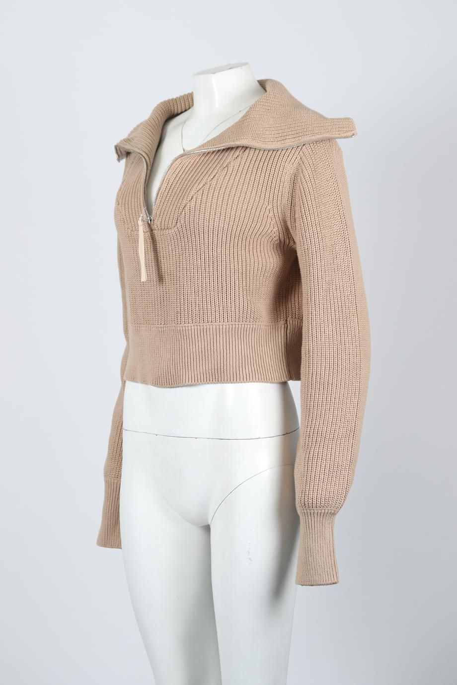 VARLEY RIBBED COTTON SWEATER SMALL