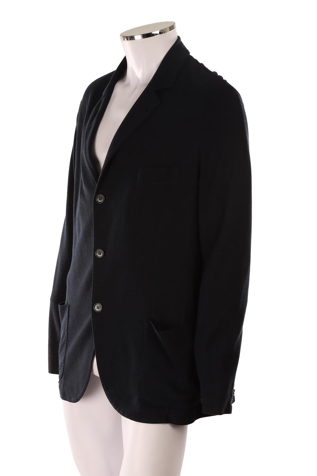 LORO PIANA NAVY MEN'S COTTON BLAZER IT 56 UK/US 46