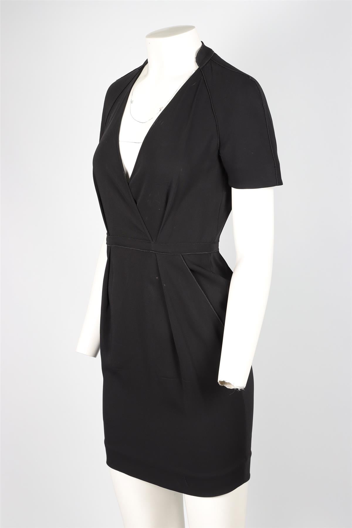 STELLA MCCARTNEY BLACK CREPE MINI DRESS IT 38 UK 6