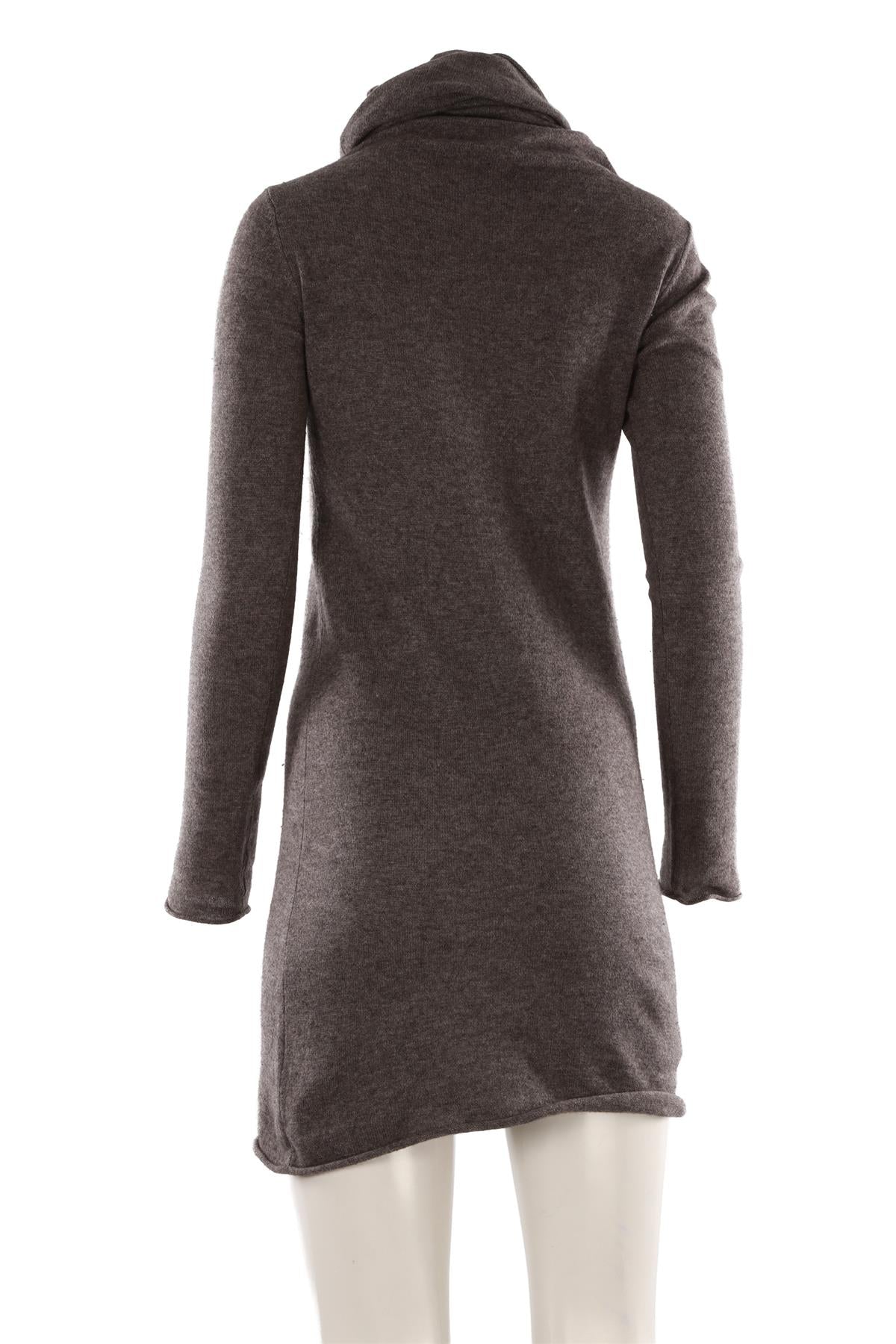 GREY CASHMERE MINI DRESS