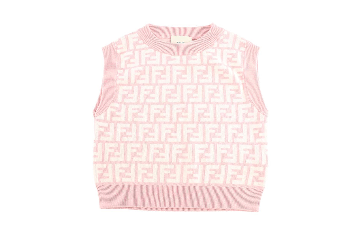 FENDI KIDS GIRLS PINK COTTON TOP 6 YEARS