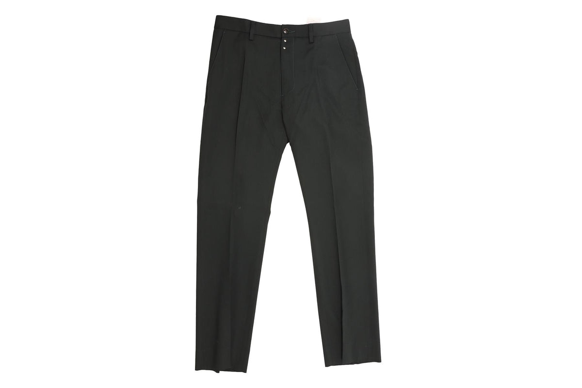 MM6 MAISON MARGIELA GREEN MEN'S WOOL STRAIGHT LEG PANTS IT 46 UK/US 30