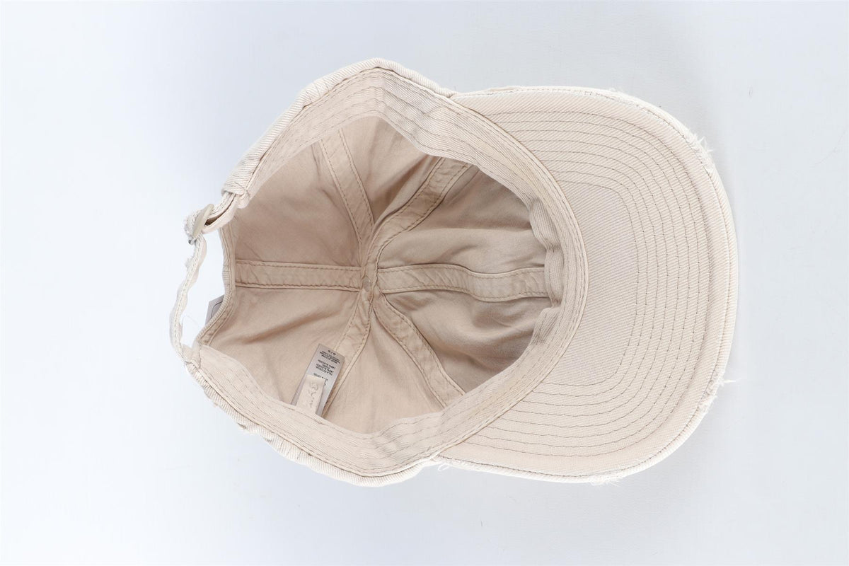 SKIMS TAUPE COTTON BASEBALL CAP ONE SIZE