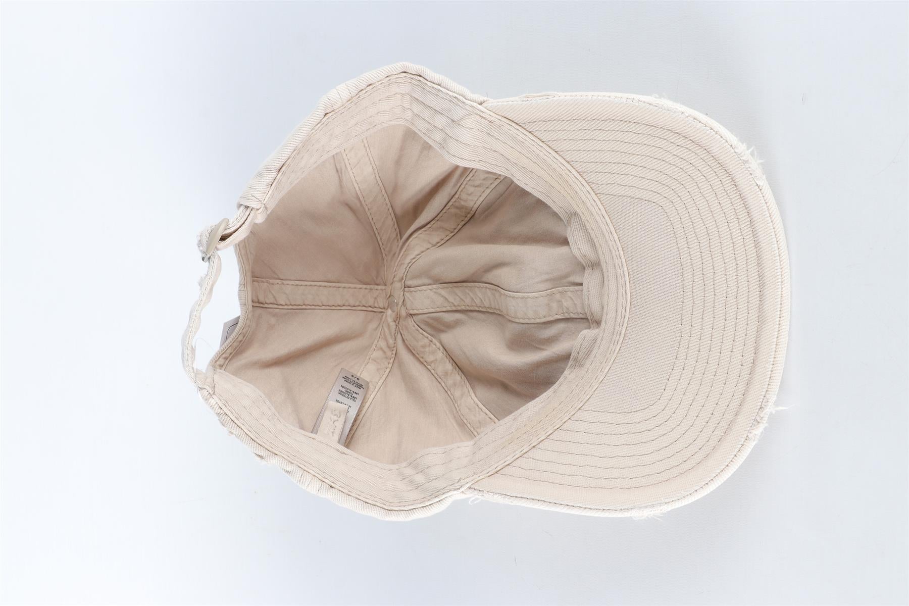 SKIMS TAUPE COTTON BASEBALL CAP ONE SIZE