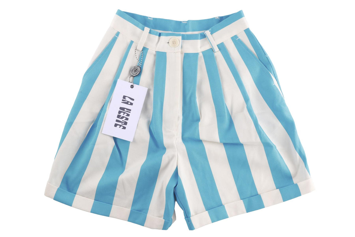 LA VESTE BLUE COTTON SHORTS SMALL