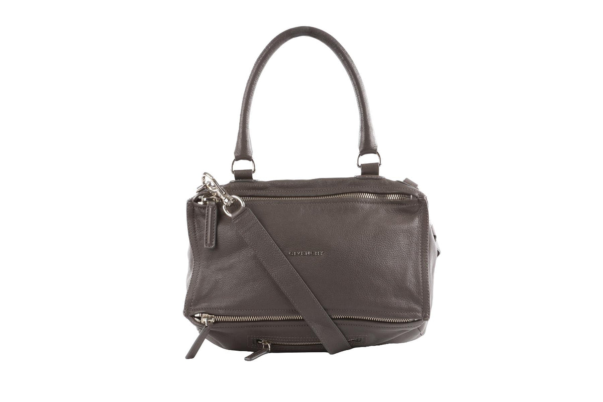 GIVENCHY GREY PANDORA MEDIUM LEATHER SHOULDER BAG