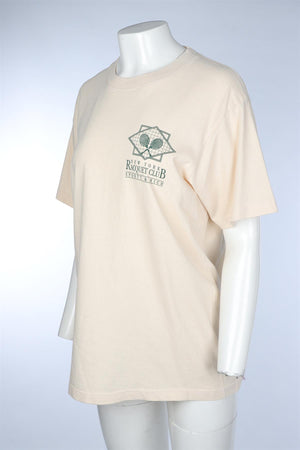 SPORTY & RICH BEIGE COTTON T-SHIRT MEDIUM