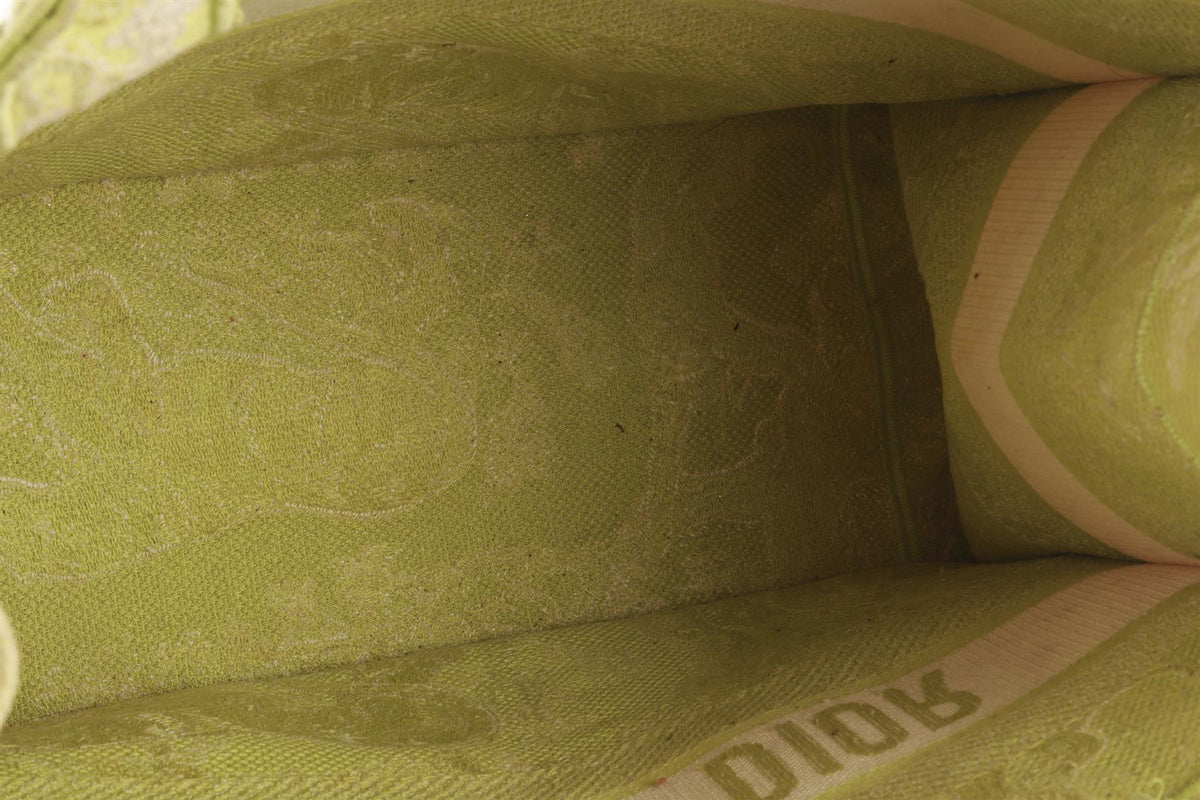 CHRISTIAN DIOR GREEN BOOK MEDIUM TOILE DE JOUY CANVAS TOTE BAG