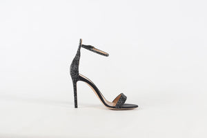 GIANVITO ROSSI CRYSTAL AND SATIN SANDALS EU 38 UK 5 US 8