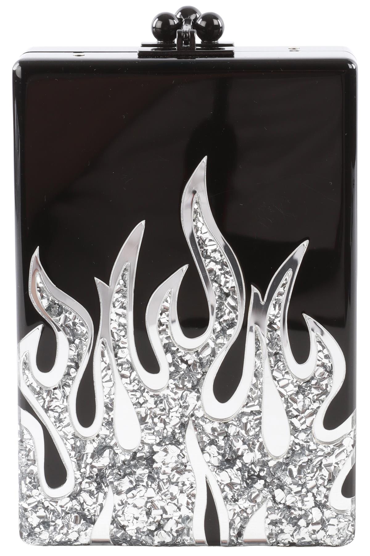 EDIE PARKER BLACK ACETATE CLUTCH