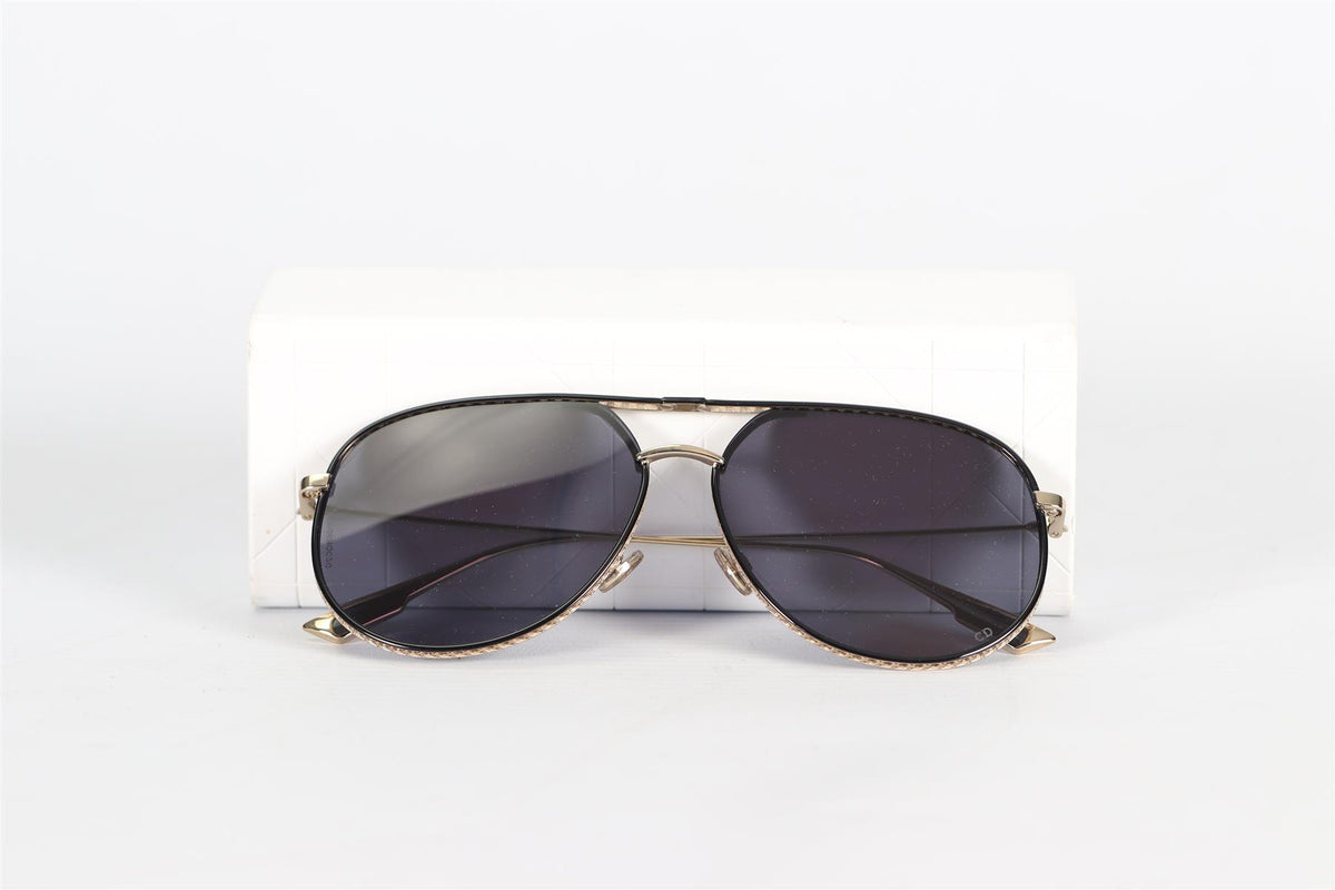 CHRISTIAN DIOR ROUND FRAME METAL SUNGLASSES