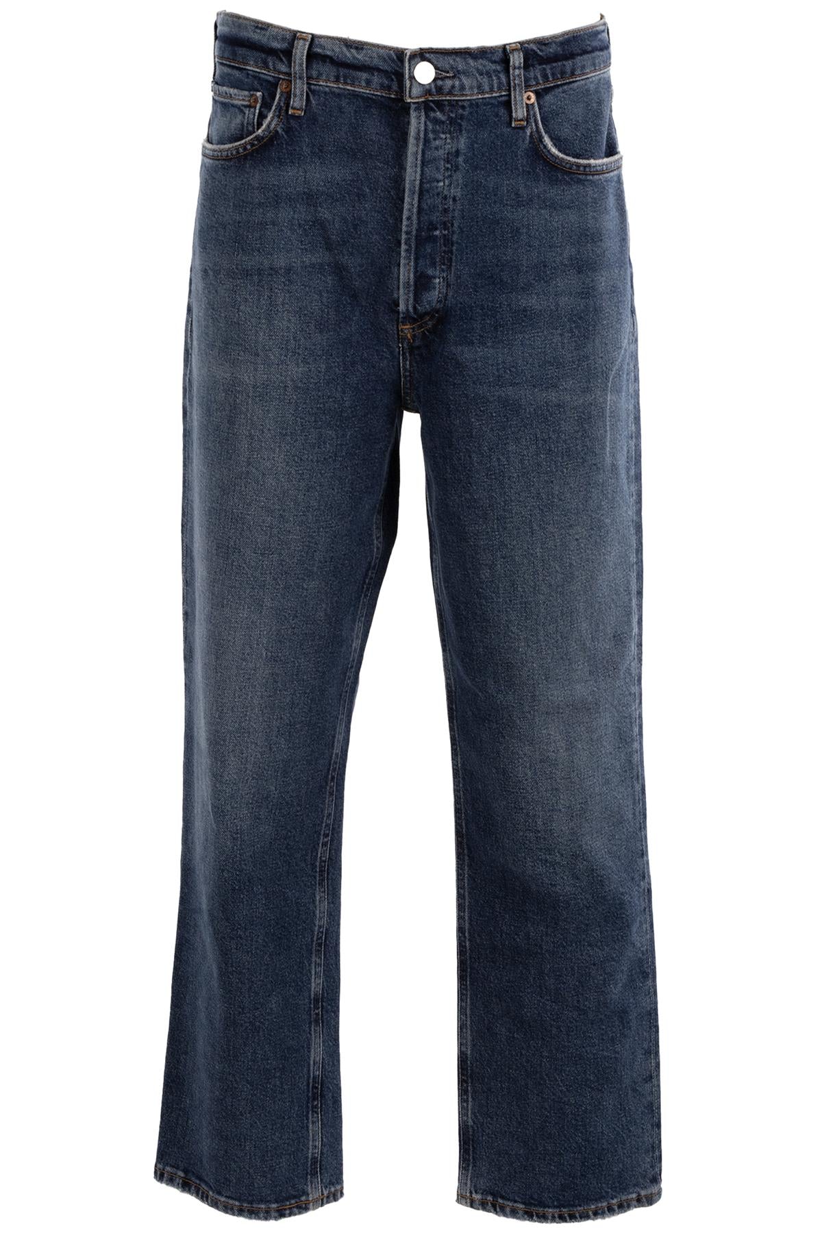 AGOLDE BLUE HIGH RISE STRAIGHT LEG JEANS W30 UK 12