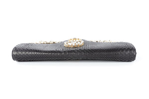 PHILIPP PLEIN BLACK PYTHON CLUTCH