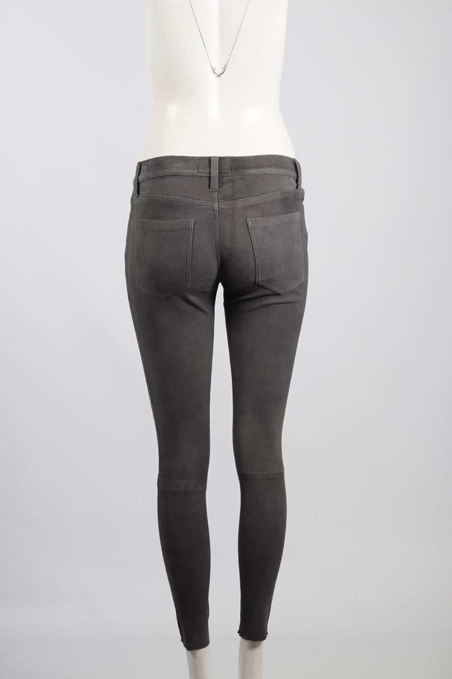 CURRENT/ELLIOTT SUEDE SKINNY PANTS W27 UK 8-10