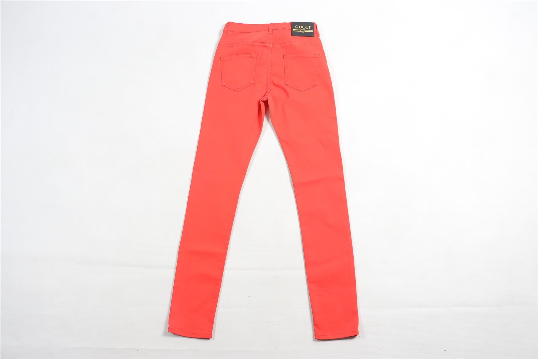 GUCCI RED HIGH RISE SKINNY JEANS W25 UK 6-8