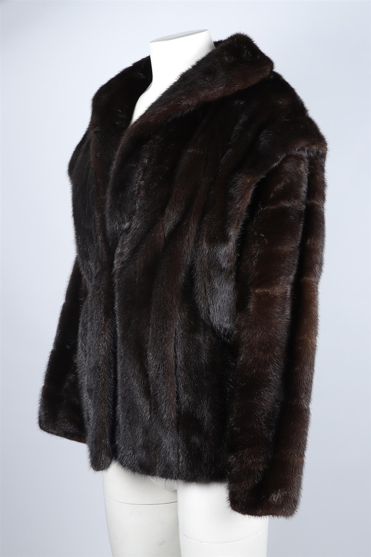 NEIMAN MARCUS BROWN MINK FUR JACKET MEDIUM