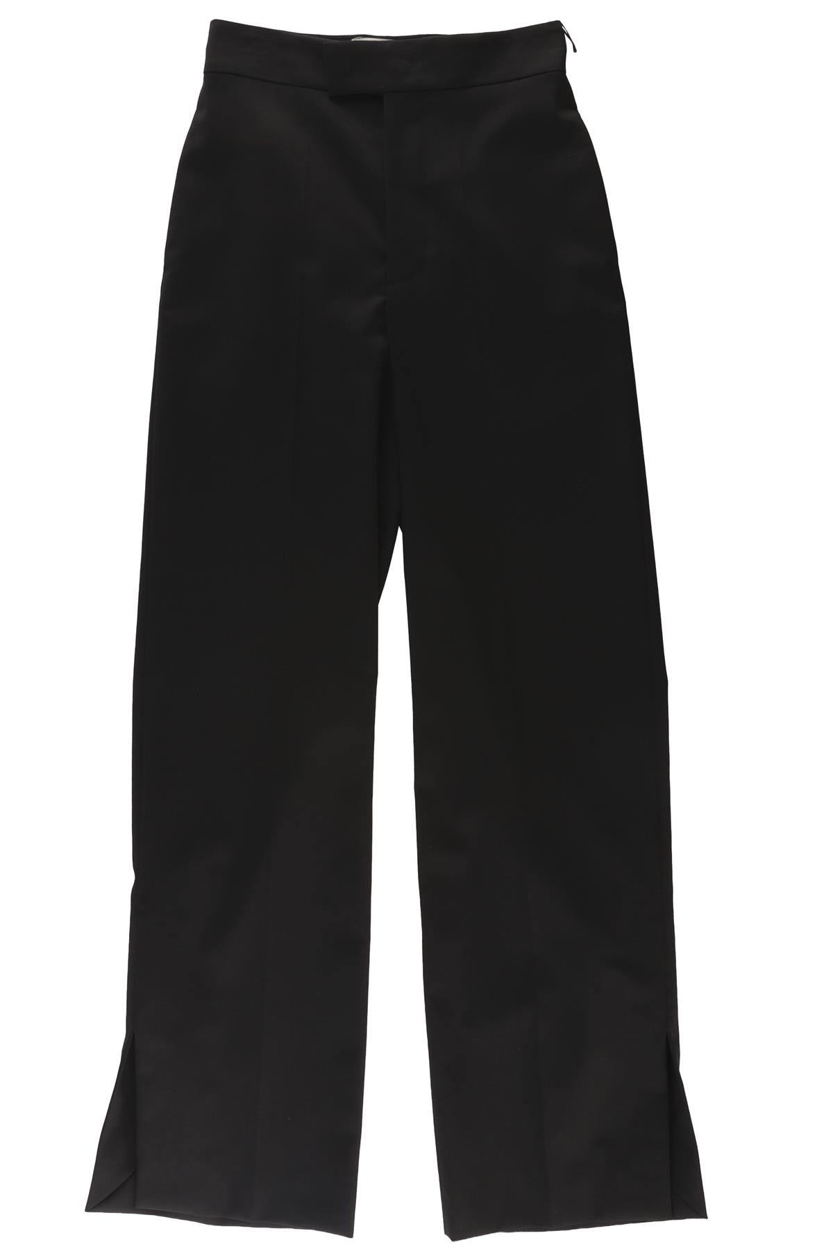 FENDI BLACK WOOL STRAIGHT LEG PANTS IT 36 UK 4