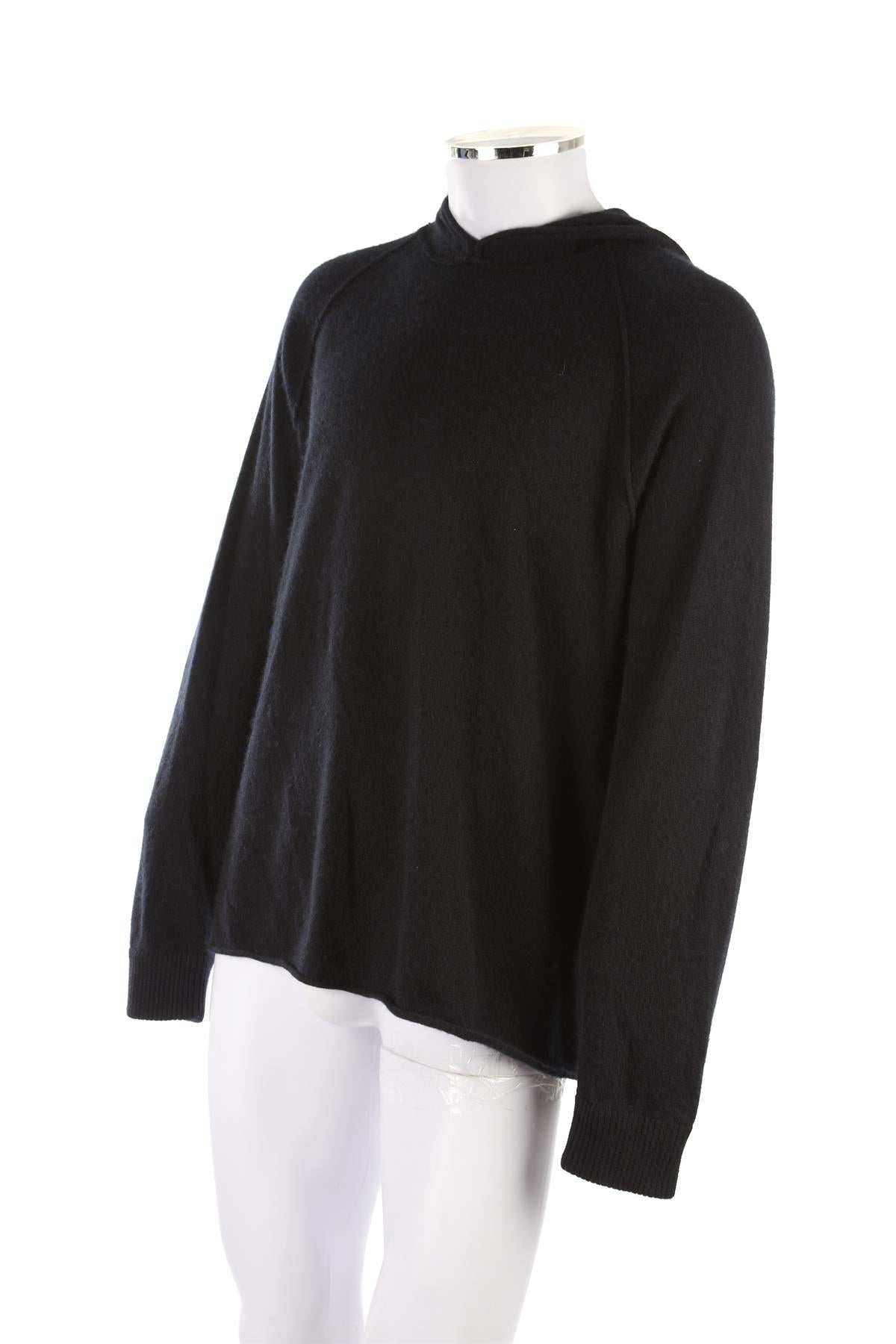 JAMES PERSE BLACK MEN'S CASHMERE HOODIE LARGE