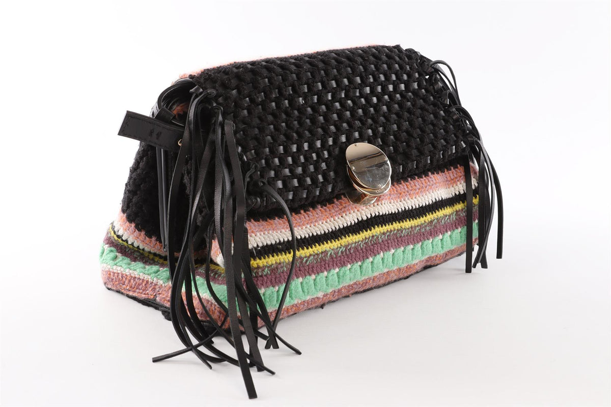 CHLOÉ MULTI PENELOPE SMALL KNIT SHOULDER BAG