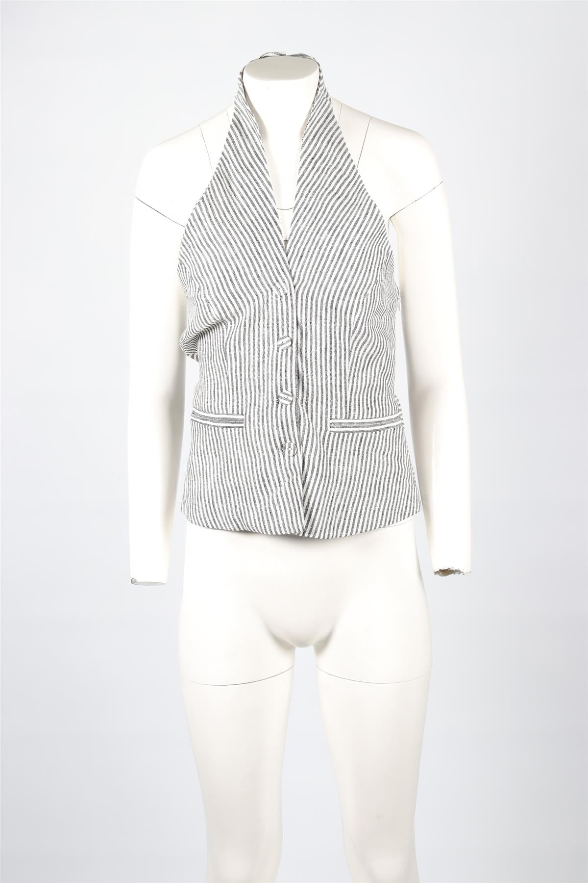 REFORMATION GREY LINEN TOP US 4 UK 8