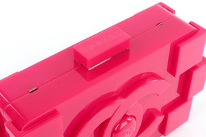 CHANEL PINK 2014 BOY BRICK LEGO PLEXIGLASS CLUTCH