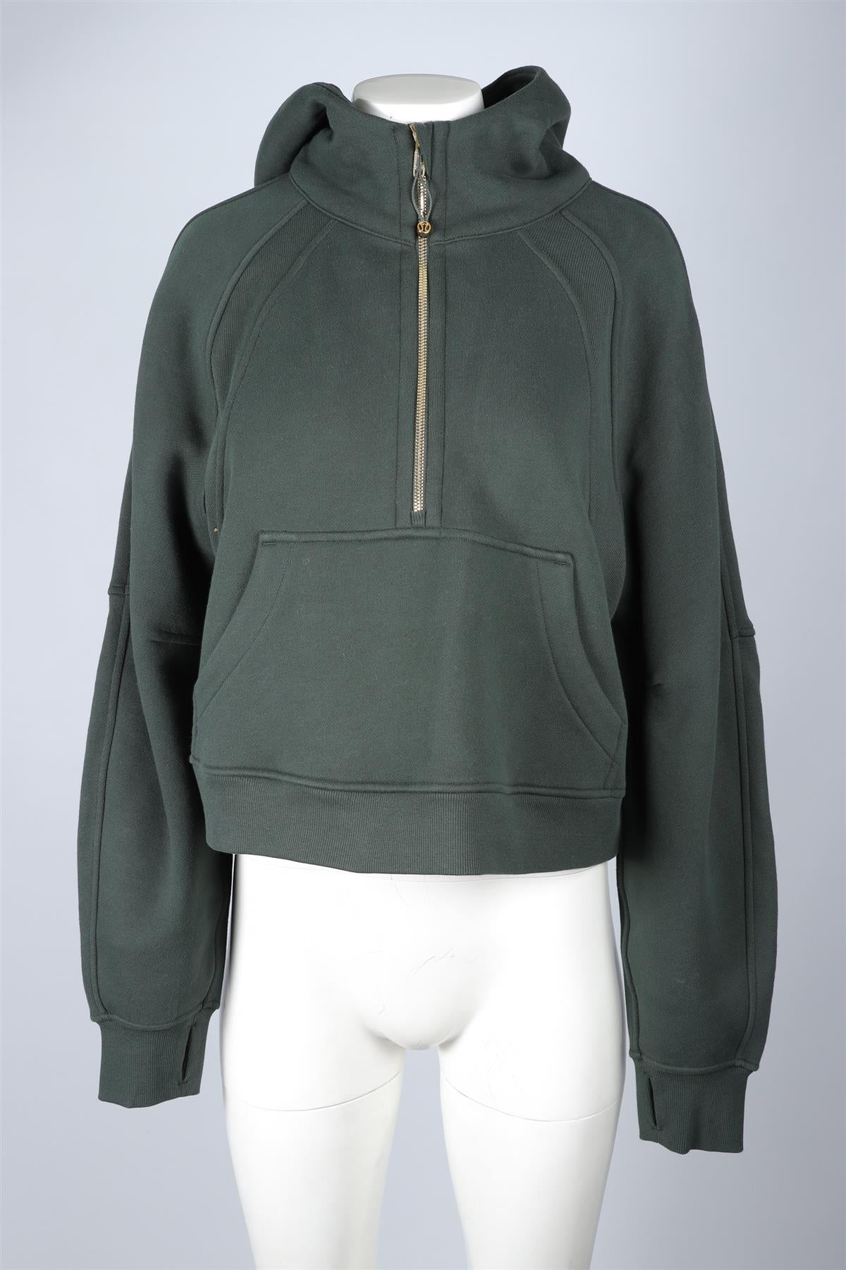 LULULEMON GREEN COTTON HOODIE MEDIUM/LARGE