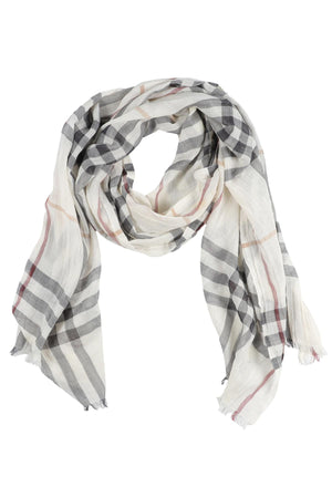 BURBERRY CREAM WOOL SCARF ONE SIZE