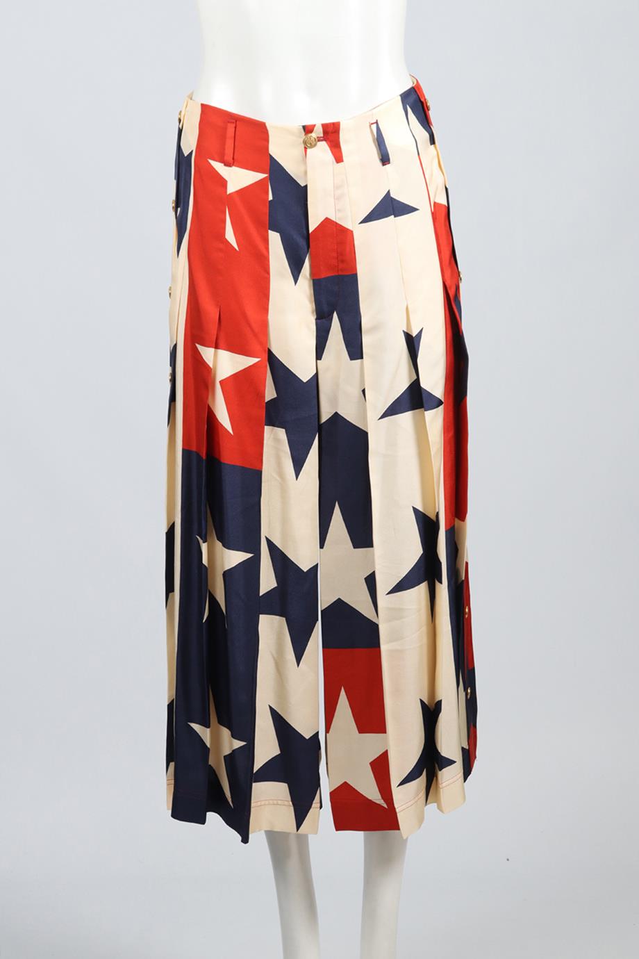 GUCCI PLEATED TWILL CULOTTES IT 40 UK 8