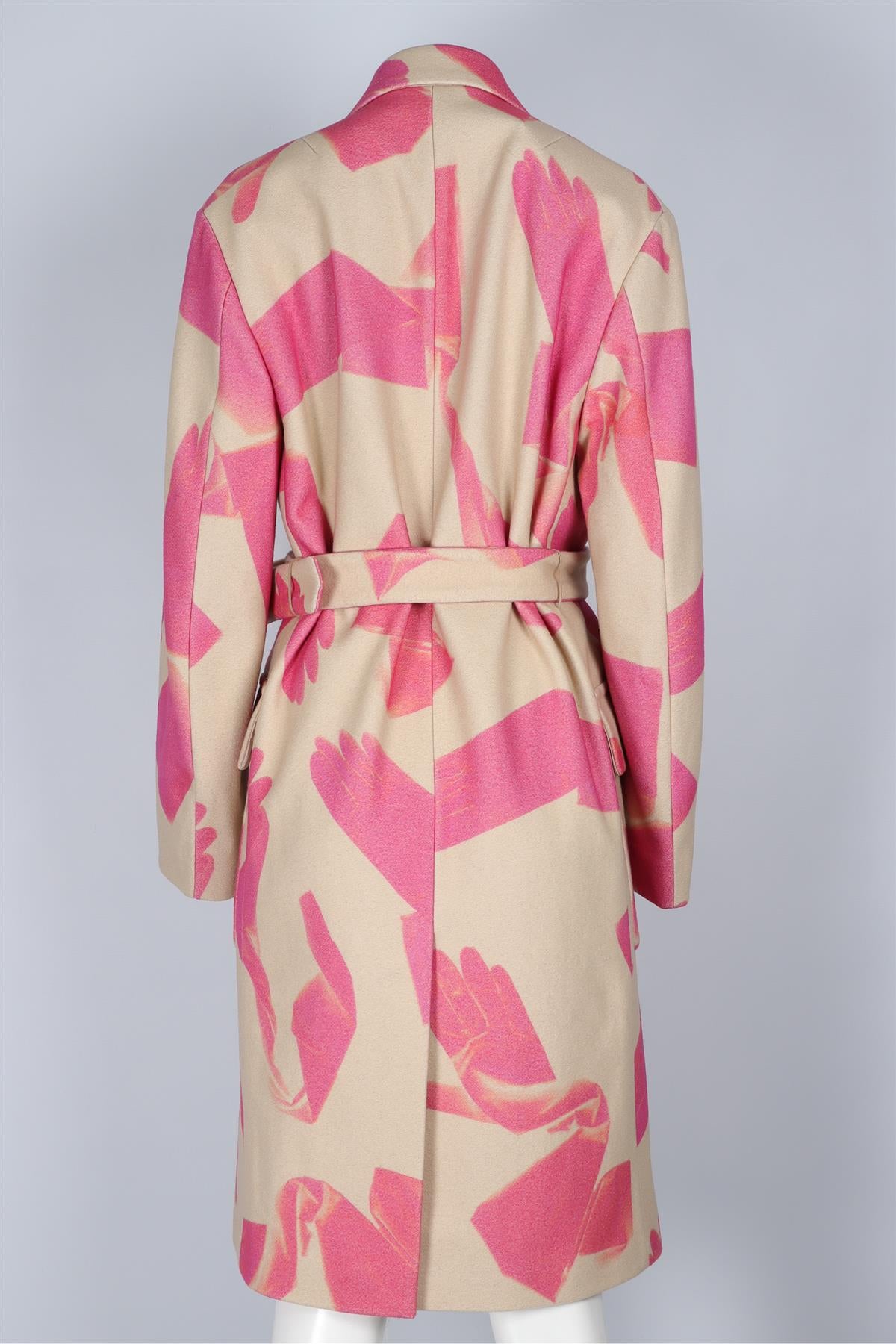 DRIES VAN NOTEN PINK 2021 WOOL COAT XSMALL