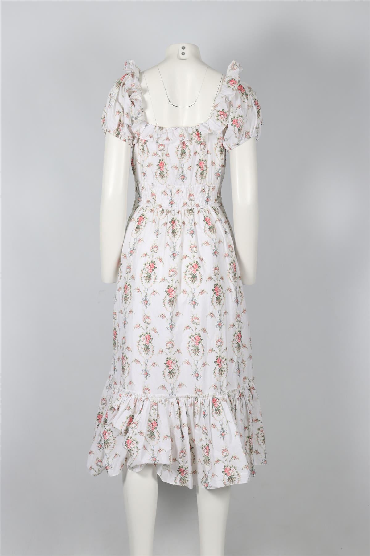 LOVESHACKFANCY MULTI COTTON MIDI DRESS SMALL