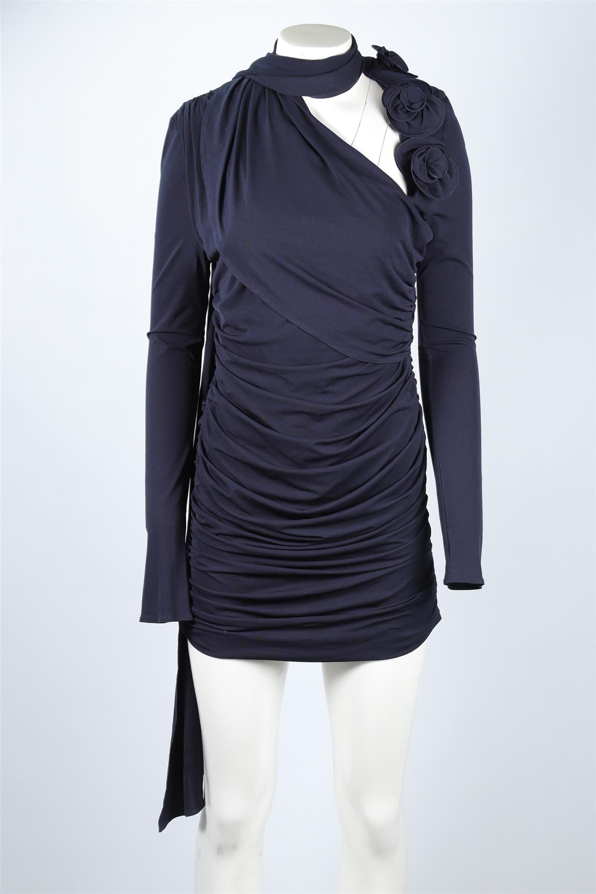 MAGDA BUTRYM NAVY JERSEY MINI DRESS FR 40 UK 12
