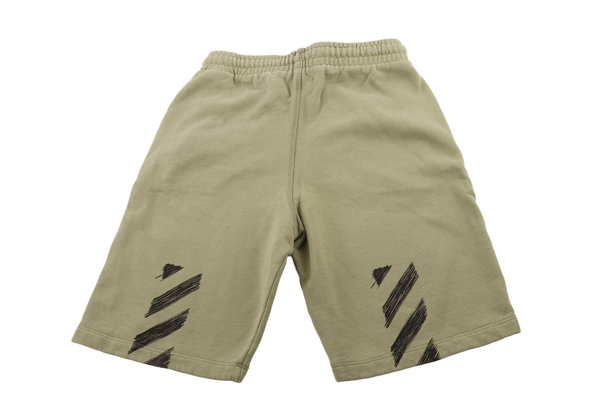 OFF-WHITE GREEN KIDS BOYS SHORTS 10 YEARS