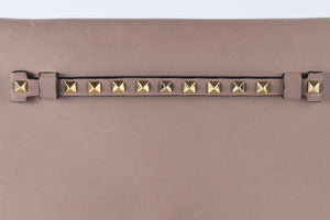 VALENTINO GARAVANI PINK ROCKSTUD LEATHER CLUTCH