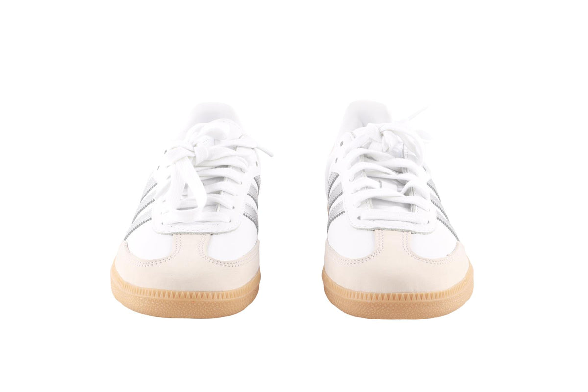 ADIDAS WHITE SAMBA CLOUD WHITE/SILVER METALLIC/GREY ONE SNEAKERS EU 38 2/3 UK 5.5 US 7
