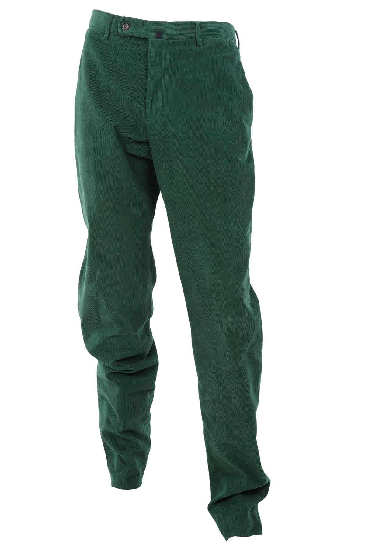 INCOTEX GREEN MEN'S CORDUROY STRAIGHT LEG PANTS IT 52 UK/US 36
