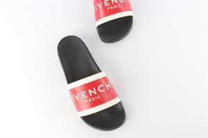 GIVENCHY RED MEN'S RUBBER SLIDES EU 43 UK 9 US 10