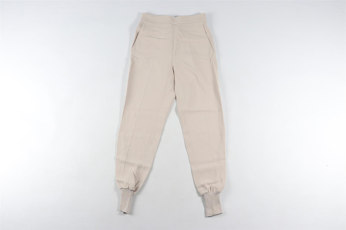 STELLA MCCARTNEY GREY CREPE TAPERED PANTS IT 36 UK 4