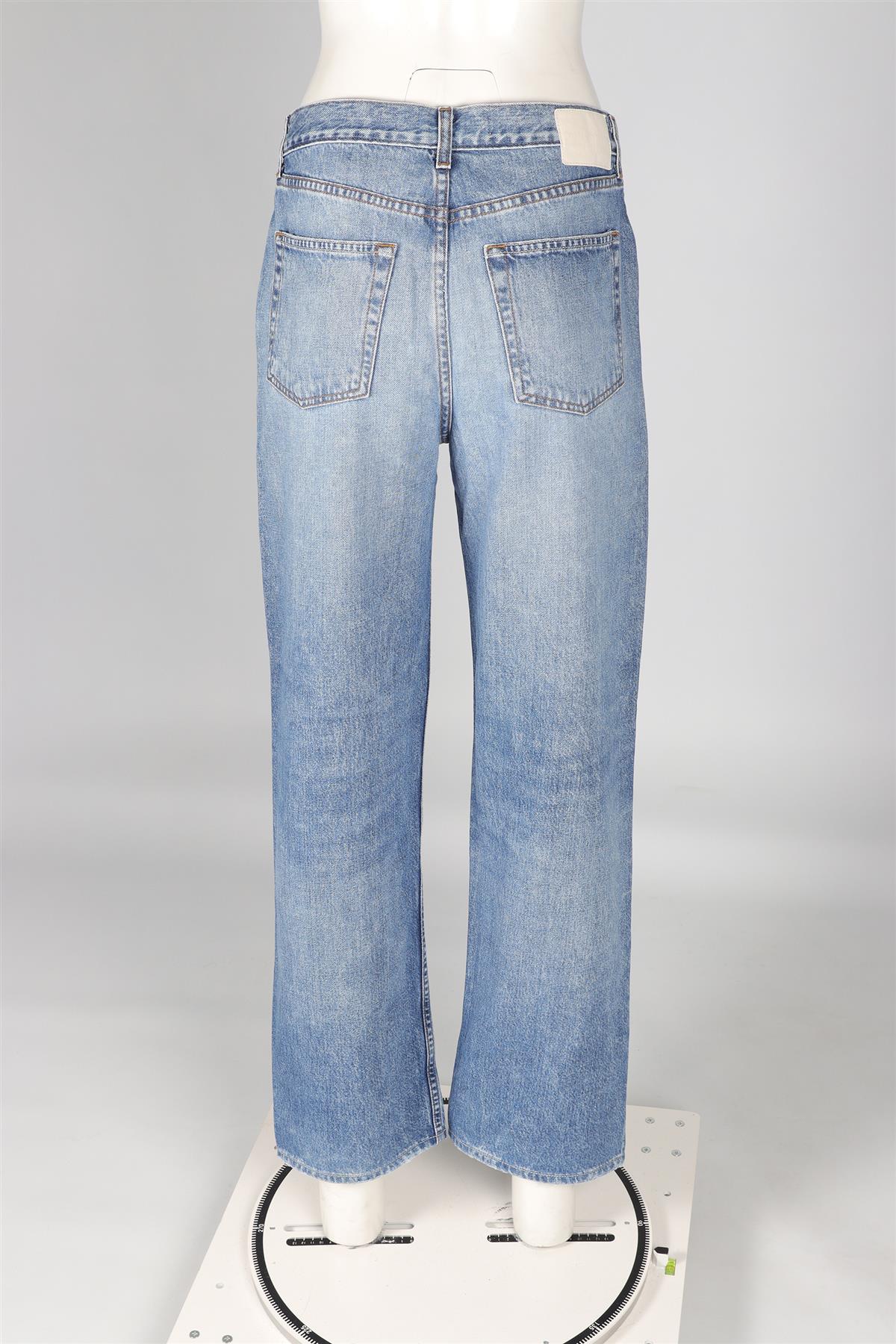 GRLFRND BLUE HIGH RISE STRAIGHT LEG JEANS W26 UK 8