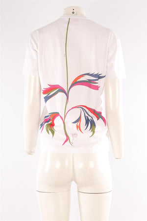 PUCCI WHITE COTTON T-SHIRT SMALL