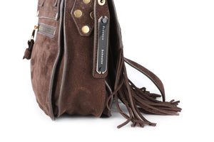 PROENZA SCHOULER BROWN PS1 SMALL SUEDE SHOULDER BAG